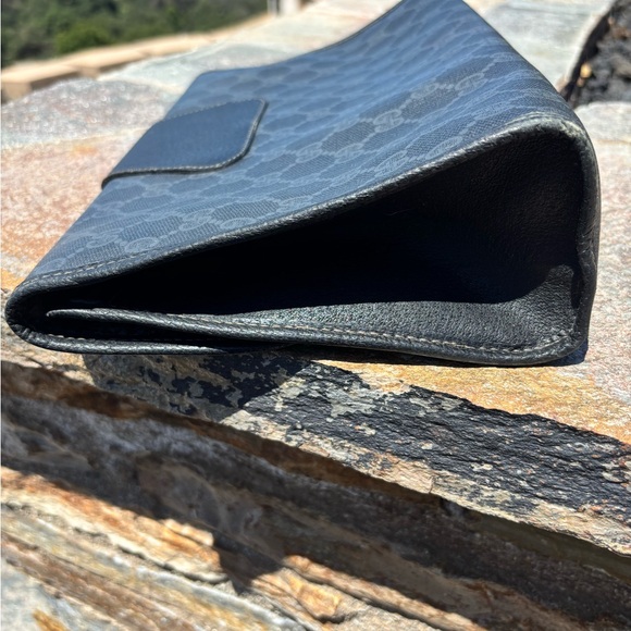 Gucci Black and Gray Monogram Clutch- Vintage Gucci Ophelia in rare color - Picture 4 of 12